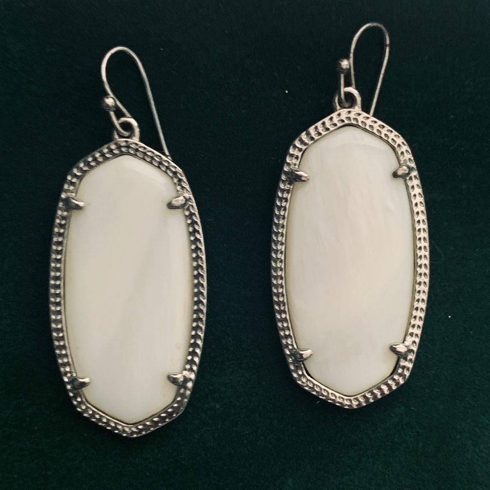 Kendra Scott Elle Drop Earring white/rhodium plate